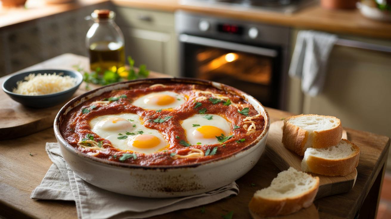 Jajka zapiekane w pomidorach z piekarnika: szybka kolacja z kilku składników