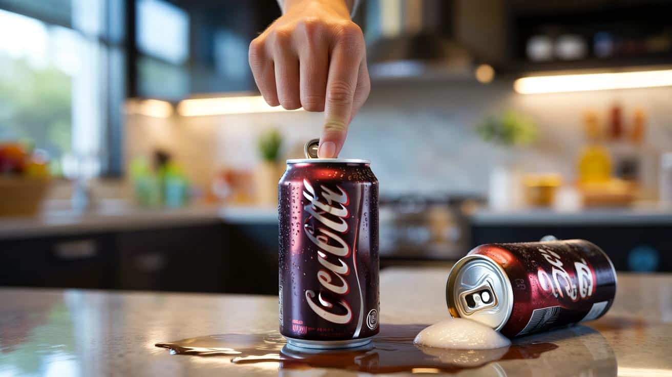 Jak otworzyć wstrząśniętą colę bez fontanny? Jeden prosty trik