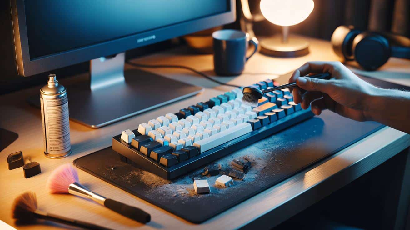 Jak pozbyć się kurzu z klawiatury mechanicznej