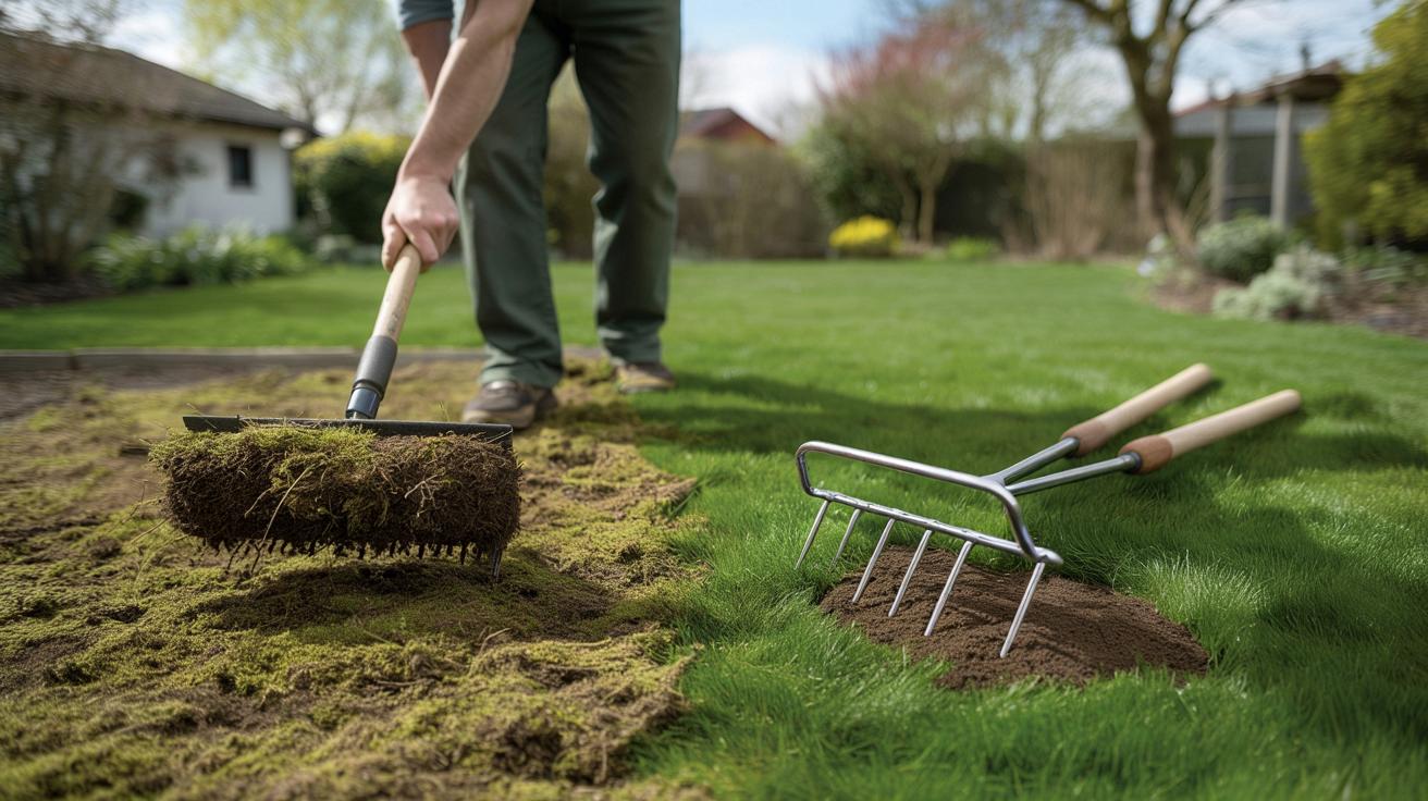 Jak pozbyć się mchu z trawnika? Ten prosty duet narzędzi robi różnicę
