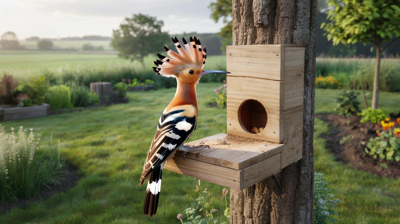 Jak przyciągnąć dudka do ogrodu: gdzie powiesić budkę lęgową