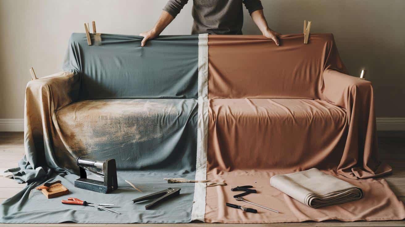 Jak samodzielnie naciągnąć tapicerkę na kanapie bez szycia i bez kosztów tapicera