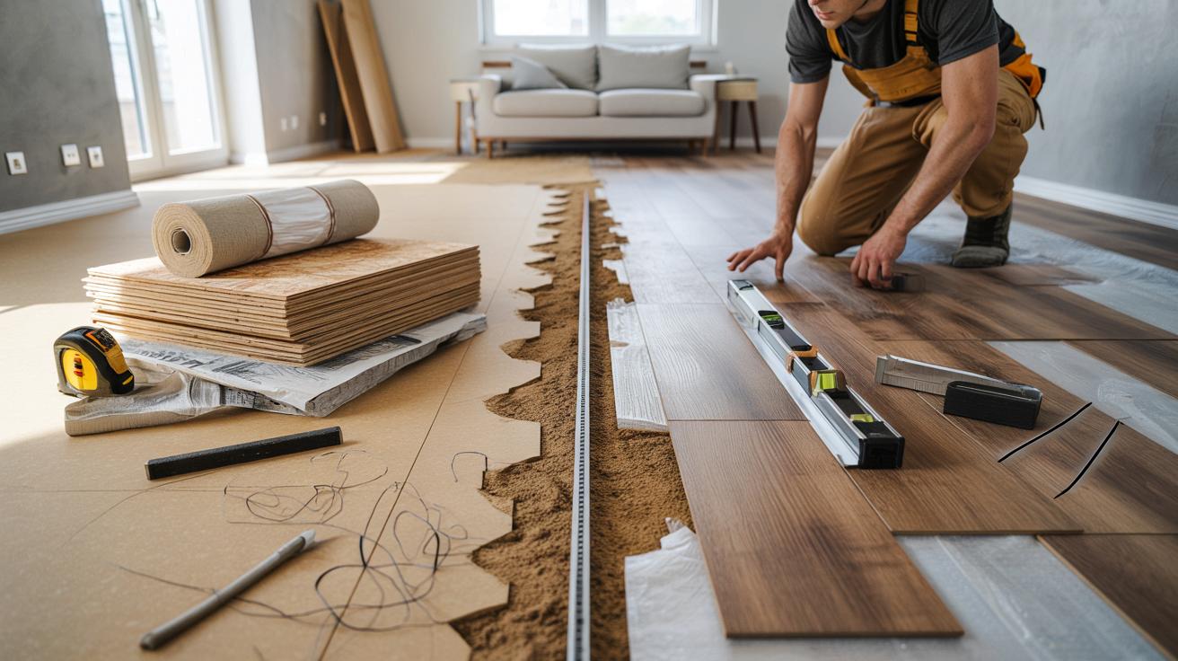 Jak samodzielnie wyrównać nierówną podłogę pod panele bez wylewki i bez kosztownego remontu krok po kroku