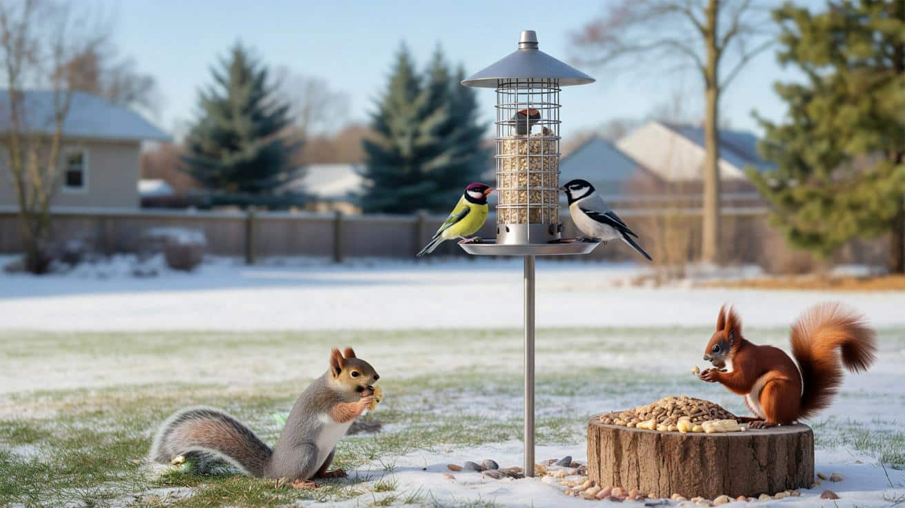 Jak skutecznie wygonić wiewiórki z karmnika dla ptaków?