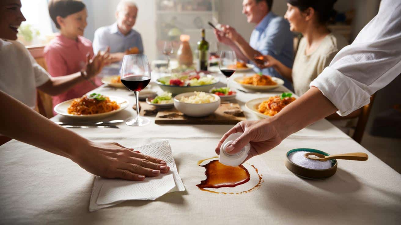 Jak szybko usunąć plamy z tłuszczu z obrusów