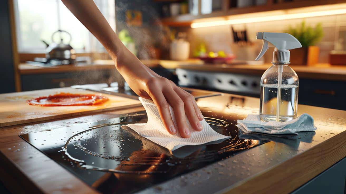 Jak szybko usunąć tłuste plamy z kuchennego blatu