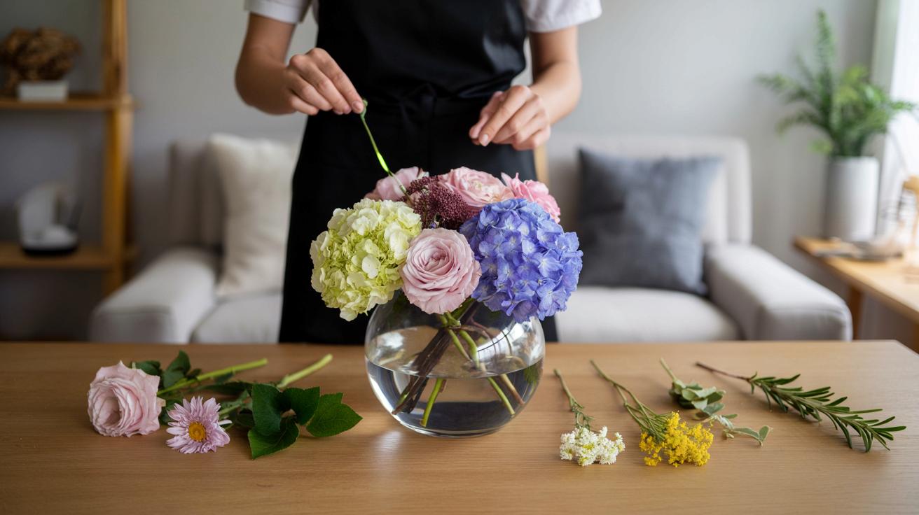 Jak układać kwiaty jak florystka: zasada 3‑5‑8 krok po kroku
