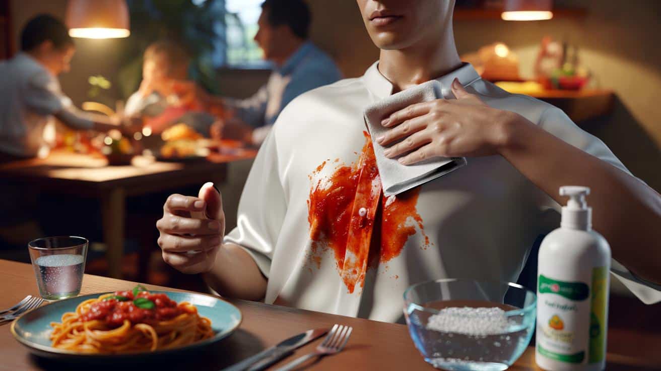Jak usunąć plamy z sosu pomidorowego z ubrań zanim zdążą się utrwalić