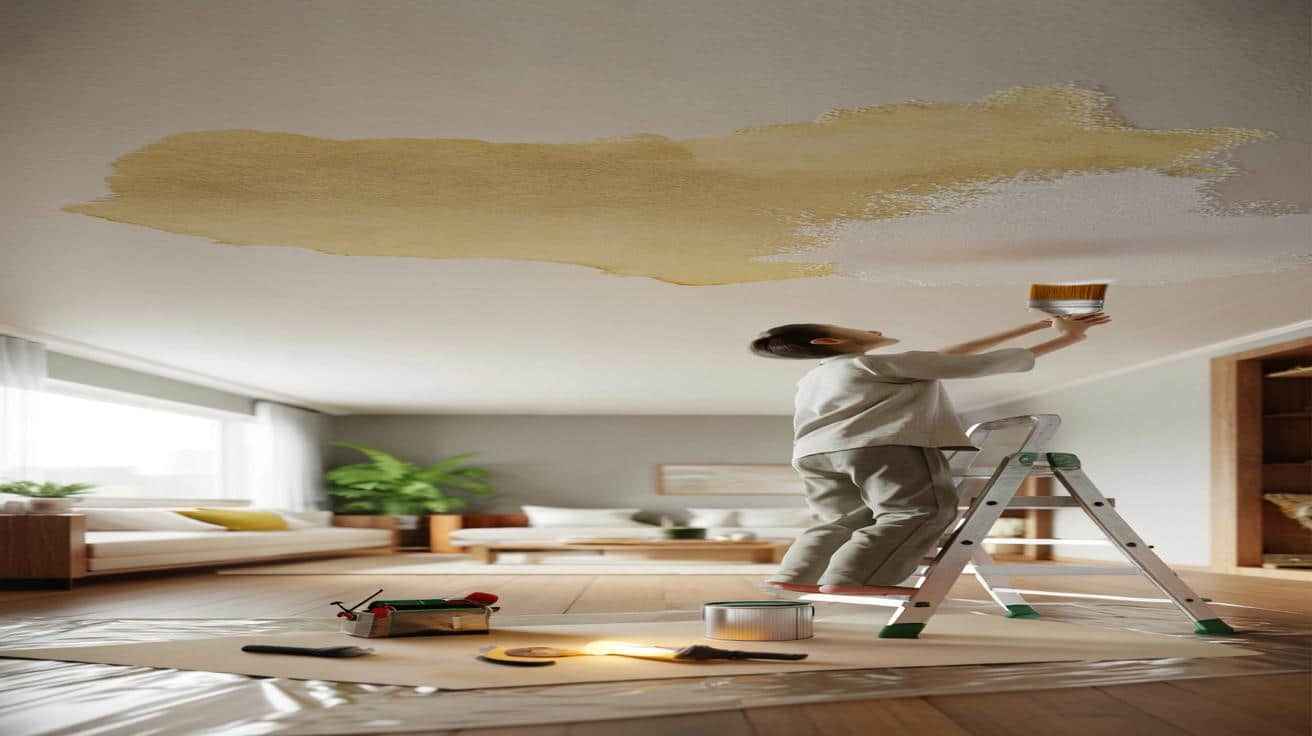 Jak usunąć zaciek z sufitu po zalaniu bez przemalowywania całego pokoju od nowa