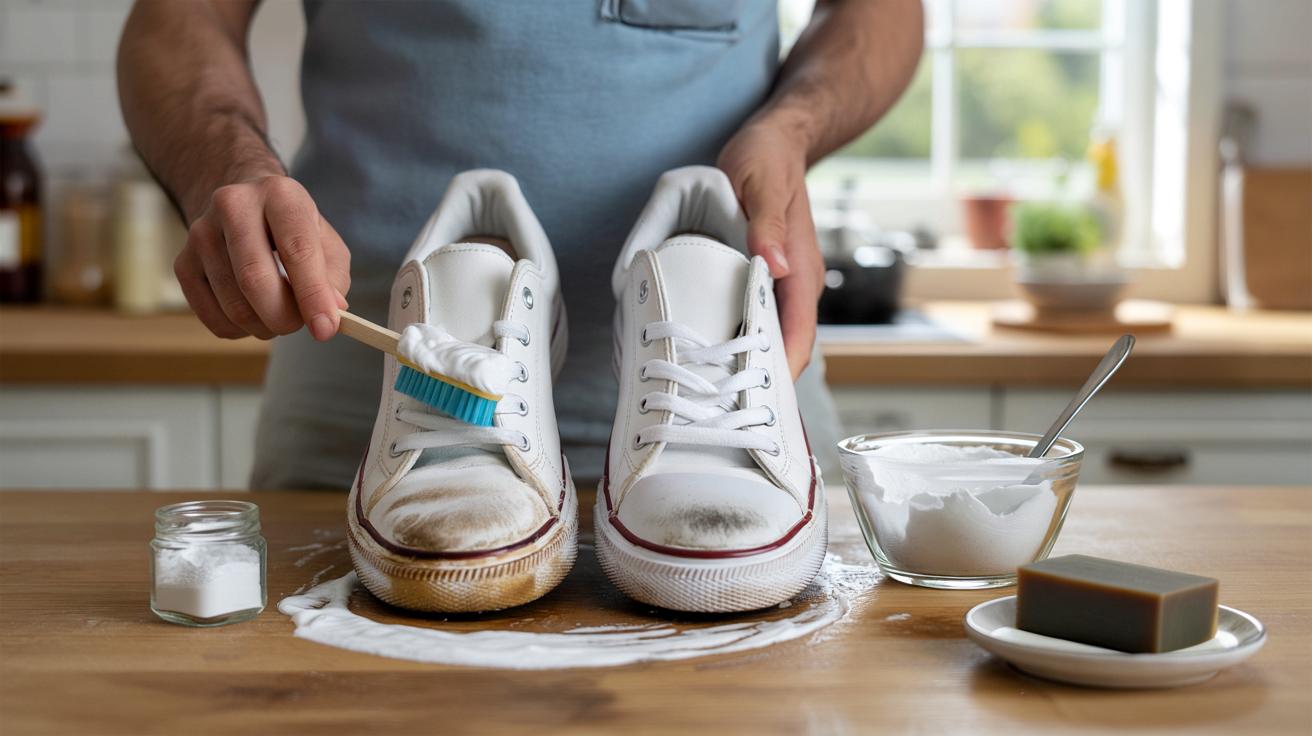 Jak wybielić brudne białe sneakersy bez pralki: tani trik z kuchni