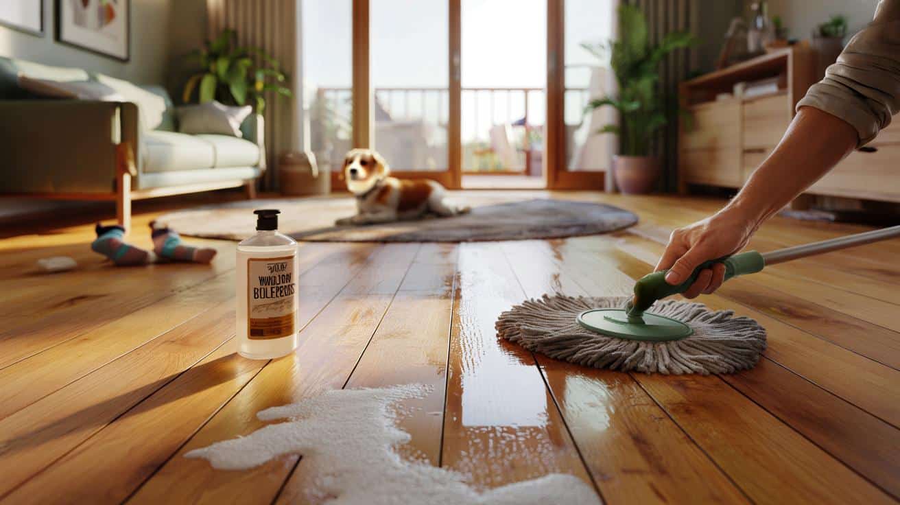 Jak wyczyścić deski podłogowe drewniane żeby nie bielały przy wilgoci