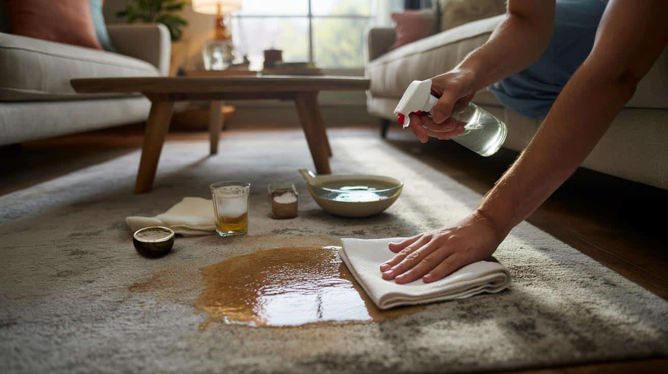 Jak wyczyścić dywan po zalaniu herbatą gdy zabierasz się za to po czasie