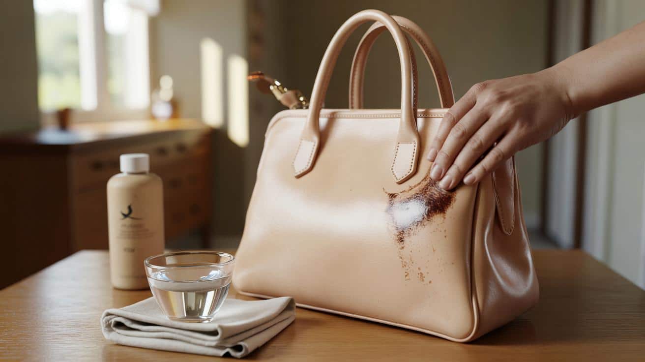 Jak wyczyścić torebkę ze skóry naturalnej gdy pojawiają się ciemne plamy