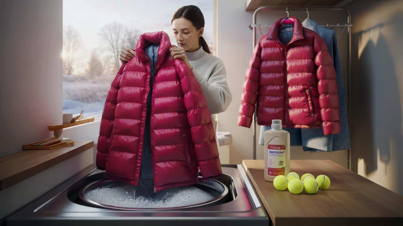 Jak wyprać puchową kurtkę w domu żeby nie zbrylała się w pralce