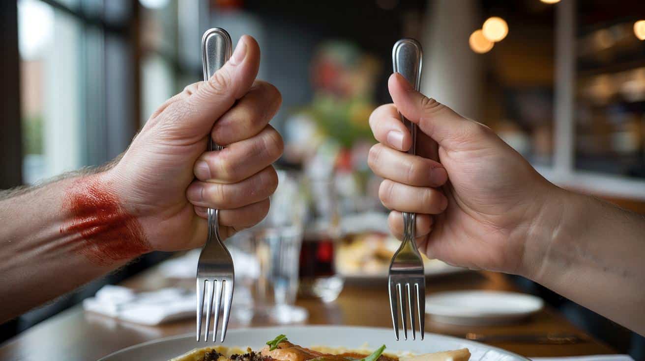 Jak zły sposób trzymania widelca podczas jedzenia który stosuje większość niszczy nadgarstek