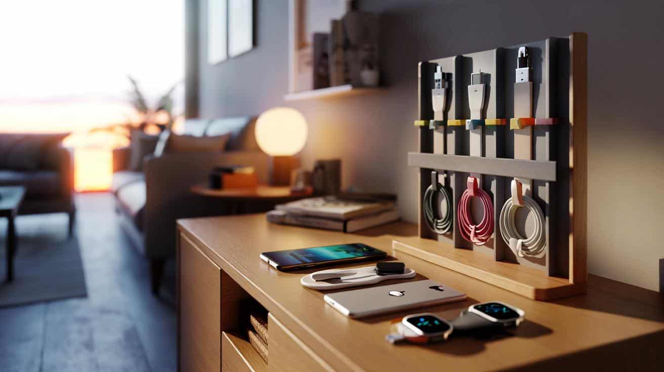 Jak zorganizować kable ładowarek żeby nie szukać ich codziennie przez 5 minut