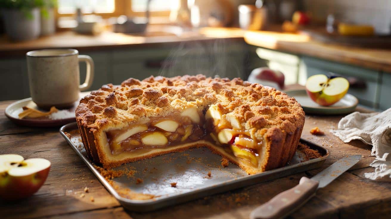 Jak zrobić idealną szarlotkę z kruszonką, która jest wilgotna w środku i chrupiąca na wierzchu