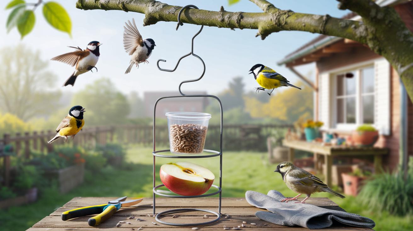 Jak zrobić karmnik dla ptaków z jednego wieszaka i nie wydać ani złotówki