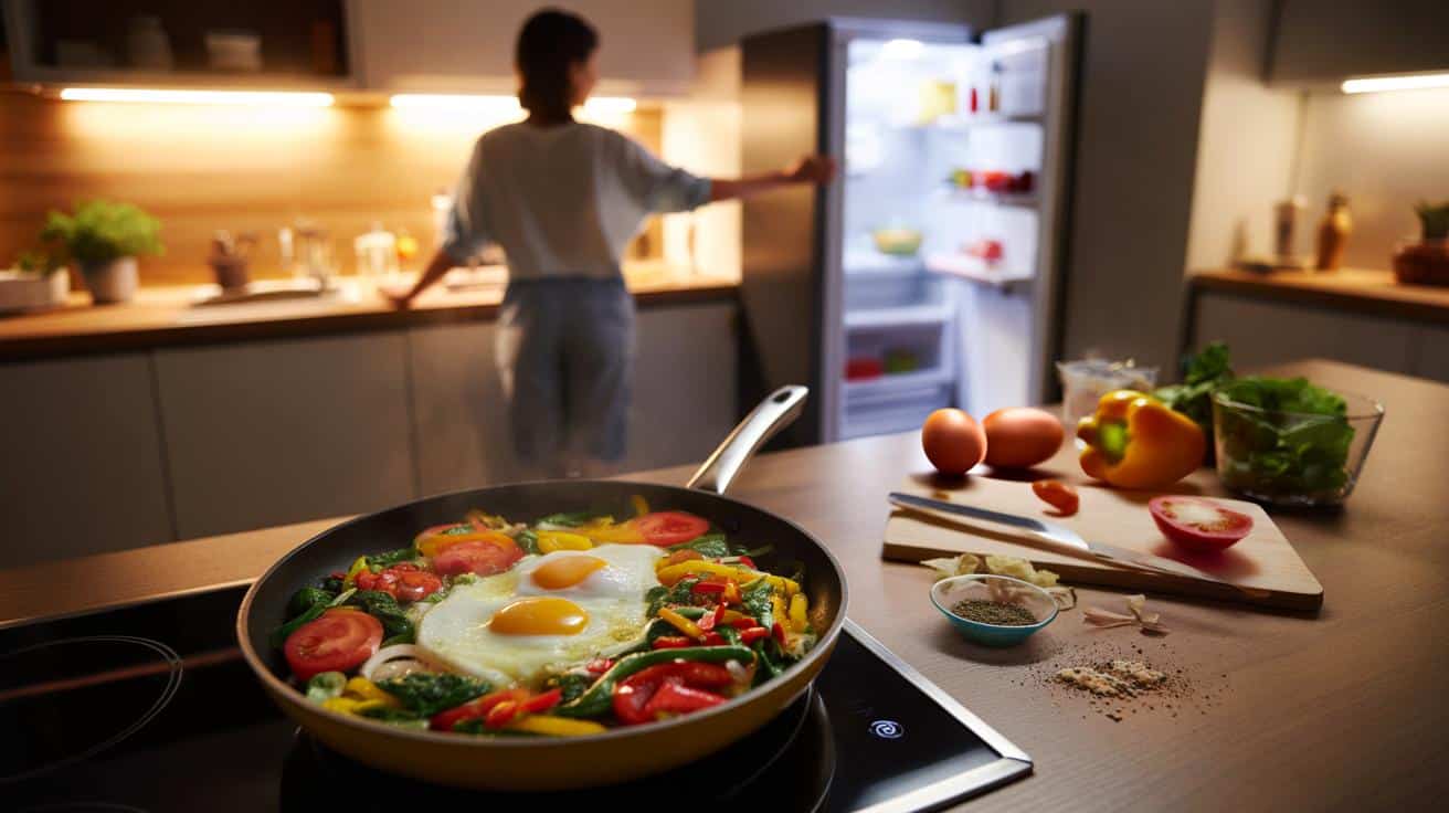 Jak zrobić szybką kolację z jajek i warzyw w mniej niż dziesięć minut