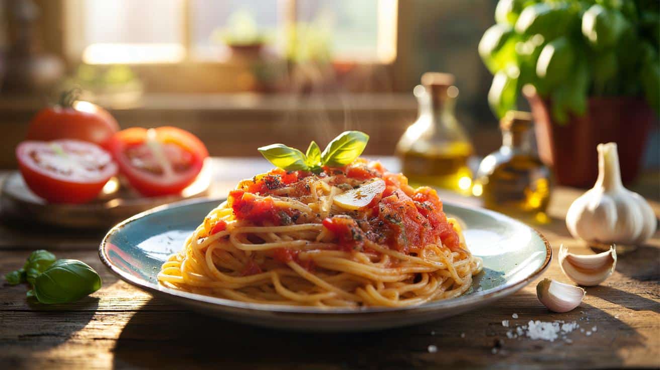 Jak zrobić szybki makaron z pomidorami i czosnkiem który pachnie latem