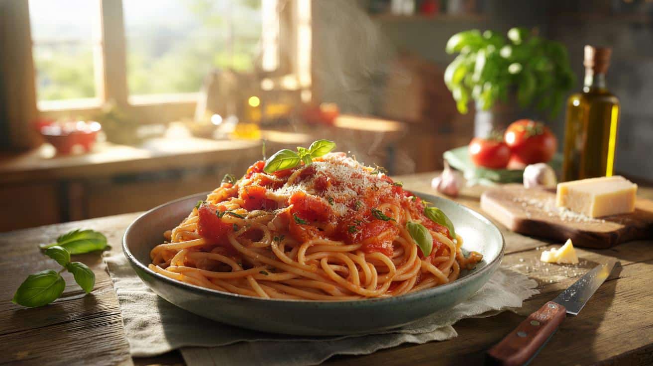 Jak zrobić szybki makaron z pomidorami który pachnie latem