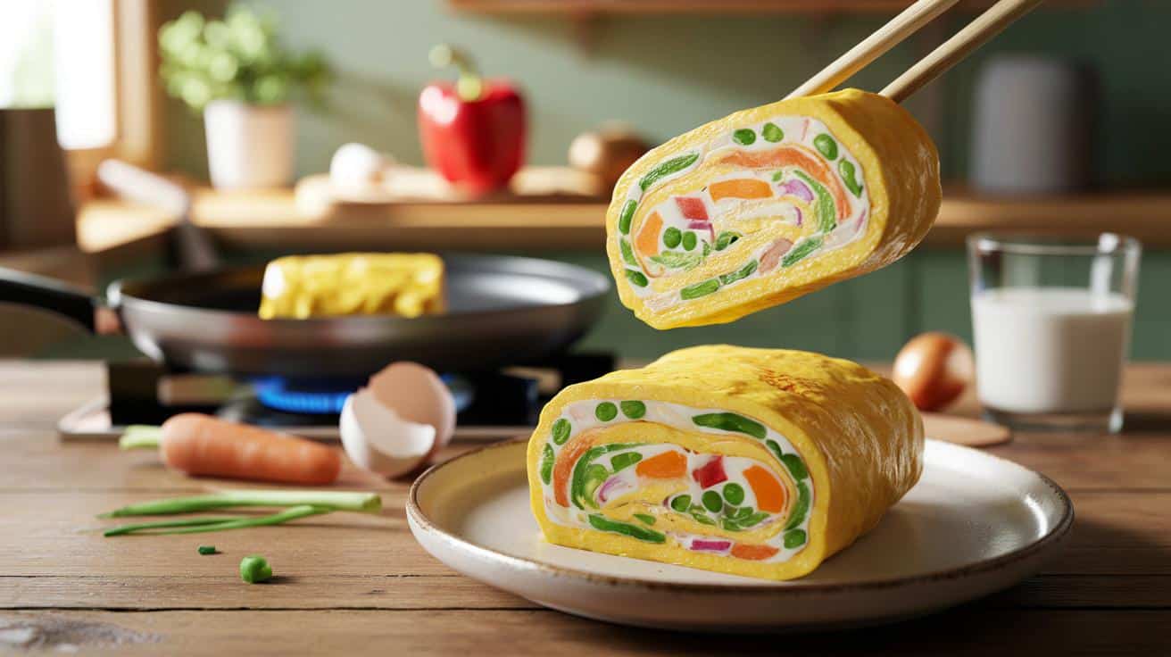 Jak zrobić szybki omlet z warzywami w stylu japońskim bez specjalnych składników