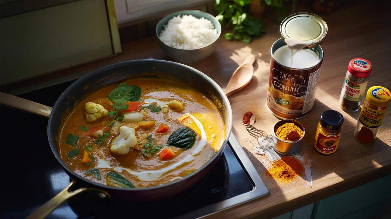 Jak zrobić szybki sos curry na bazie puszki kokosa i przypraw z kuchennej szafki