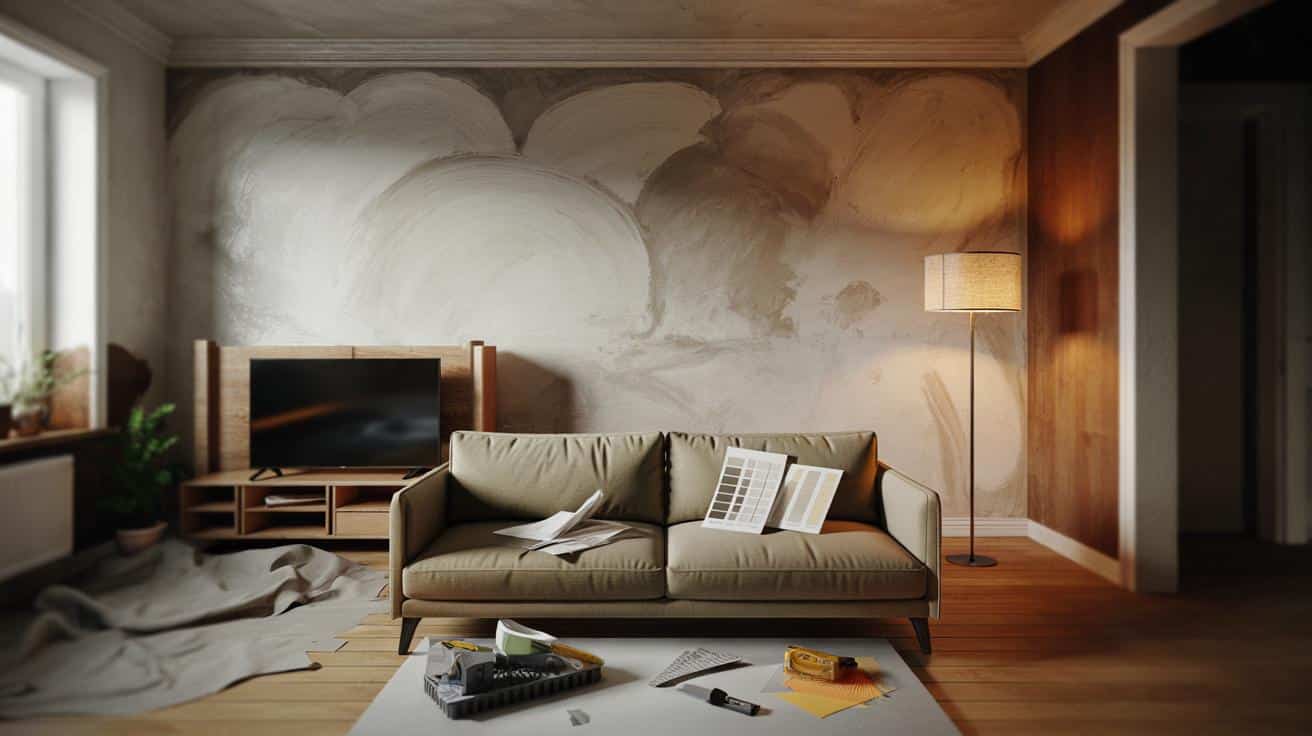 Jak zrobić tynk dekoracyjny w salonie za mniej niż 200 złotych i wynik wygląda luksusowo