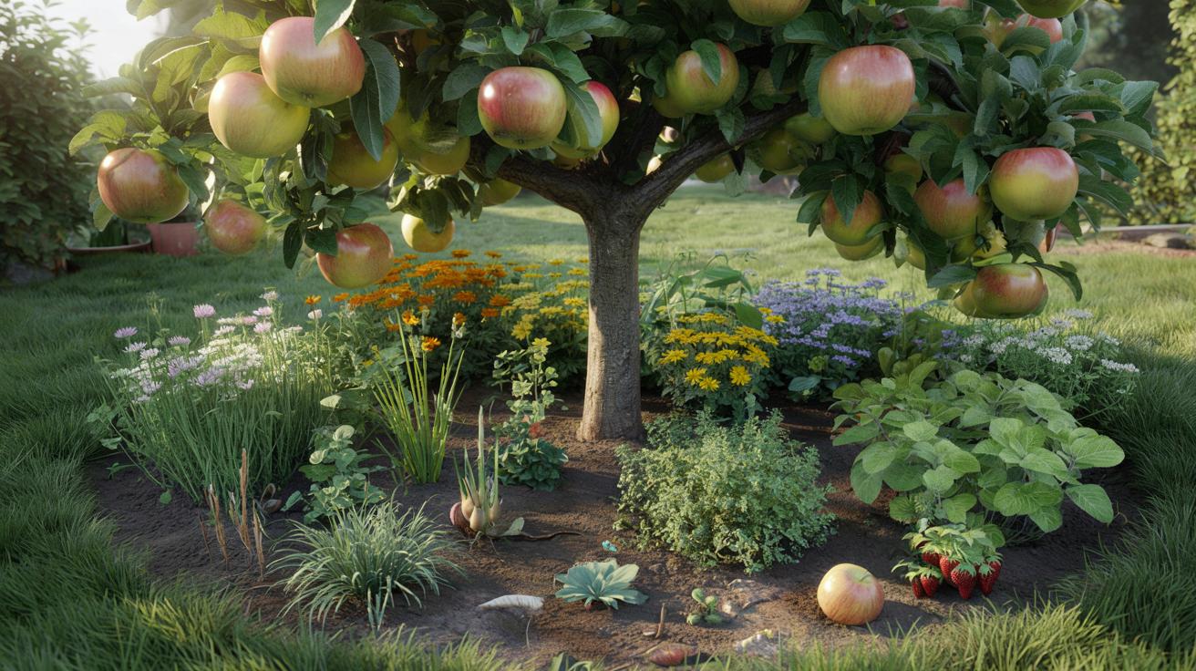 Jakie rośliny posadzić pod drzewem owocowym, żeby gleba była bogatsza i owoce większe