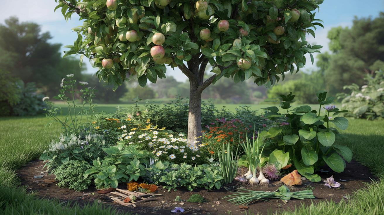 Jakie rośliny posadzić pod drzewem owocowym, żeby gleba była bogatsza i owoce większe