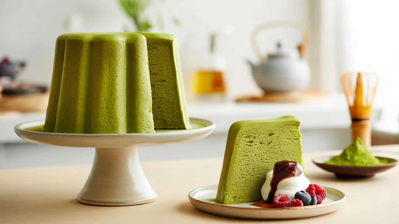 Japoński biszkopt z matchą: ultralekki deser, który robi wrażenie