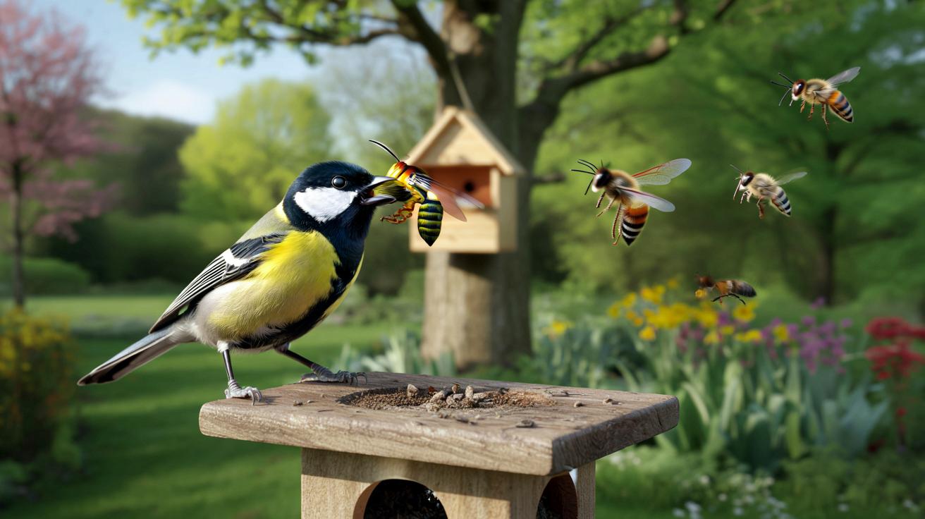 Jeden ptak z karmnika może uratować twoje pszczoły przed szerszeniem azjatyckim