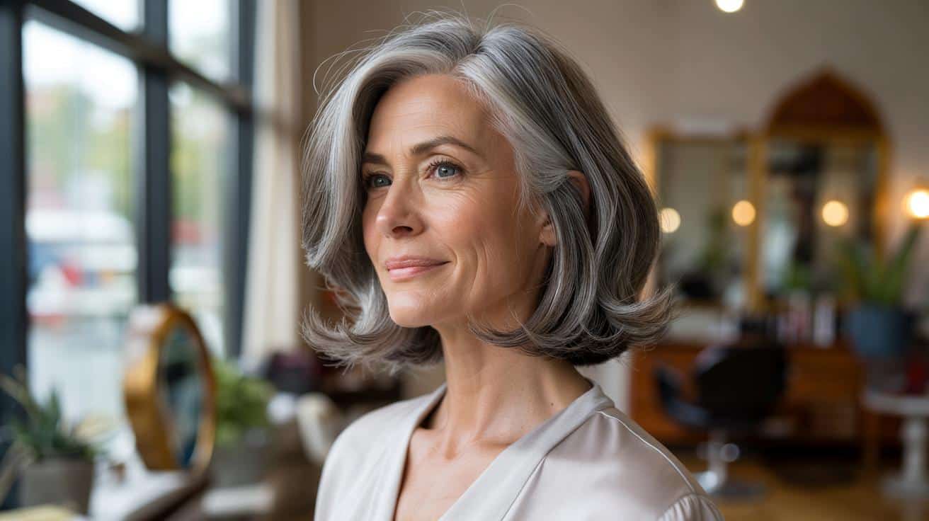 Jedna fryzura odejmuje lata siwym włosom po 50. roku życia