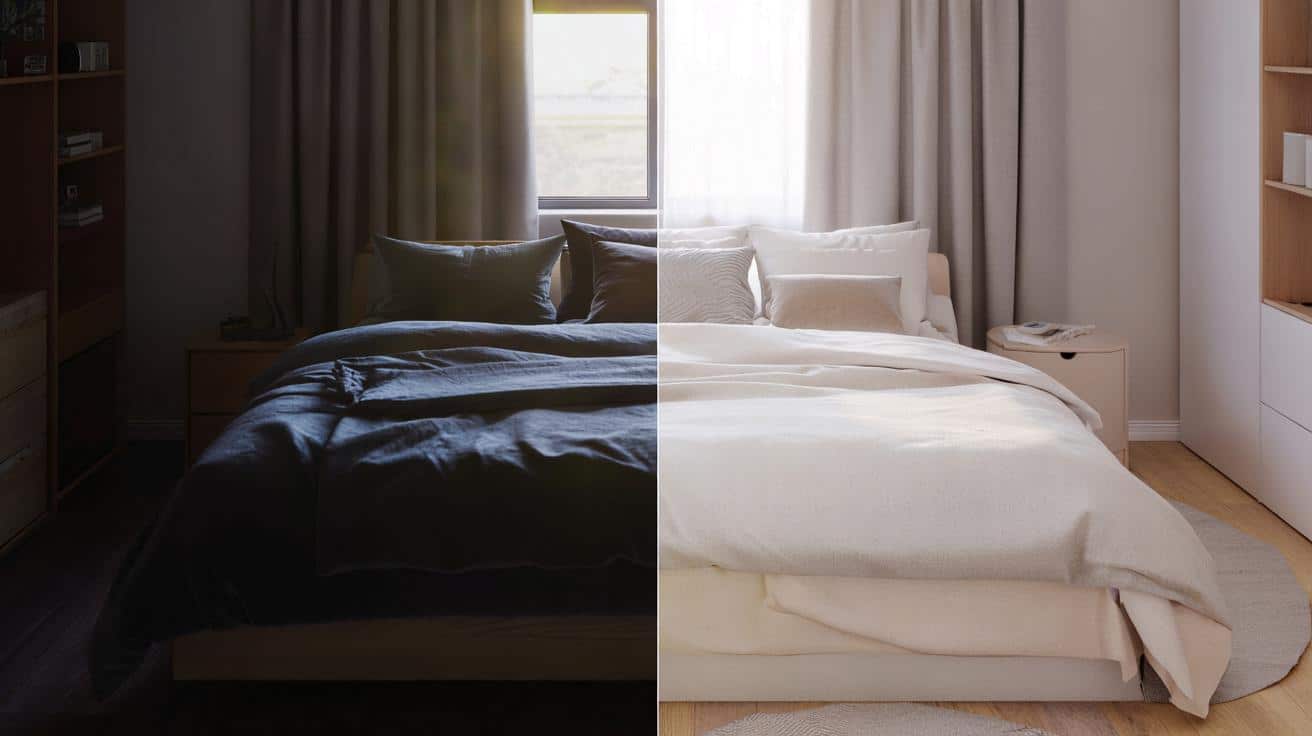 Jedna zmiana na łóżku, a mała sypialnia nagle robi się większa i jaśniejsza