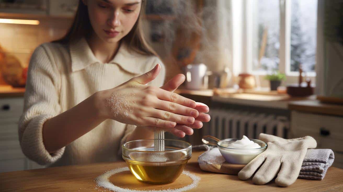 Jeśli twoje dłonie są często suche zimą, spróbuj tej prostej metody z kuchni