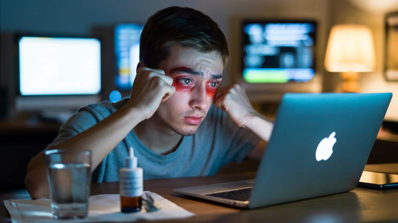 Jeśli twoje oczy są często suche, przyczyną może być codzienny nawyk przy ekranie