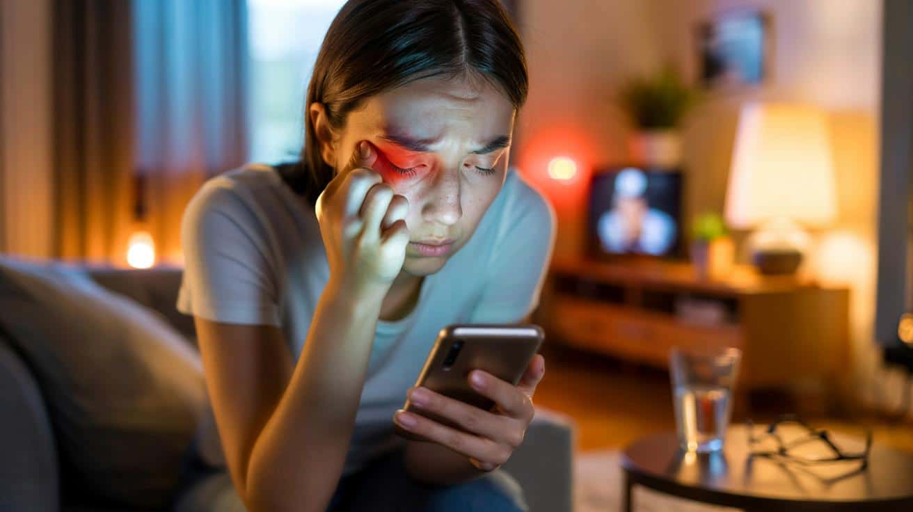 Jeśli twoje oczy są zmęczone wieczorem, przyczyną może być ekran telefonu