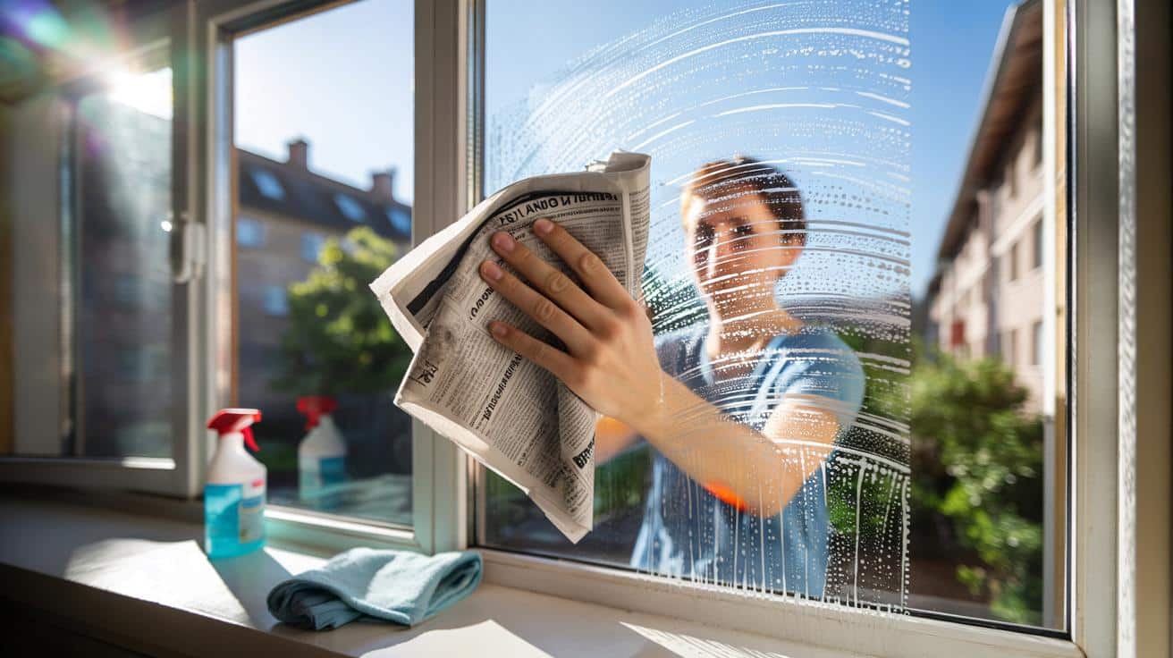 Jeśli twoje okna mają smugi po myciu, spróbuj tej metody z gazetą