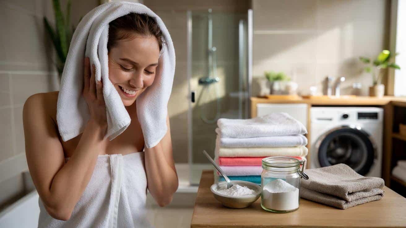 Jeśli twoje ręczniki stają się szorstkie po praniu, spróbuj tej hotelowej metody z jedną kuchenną przyprawą