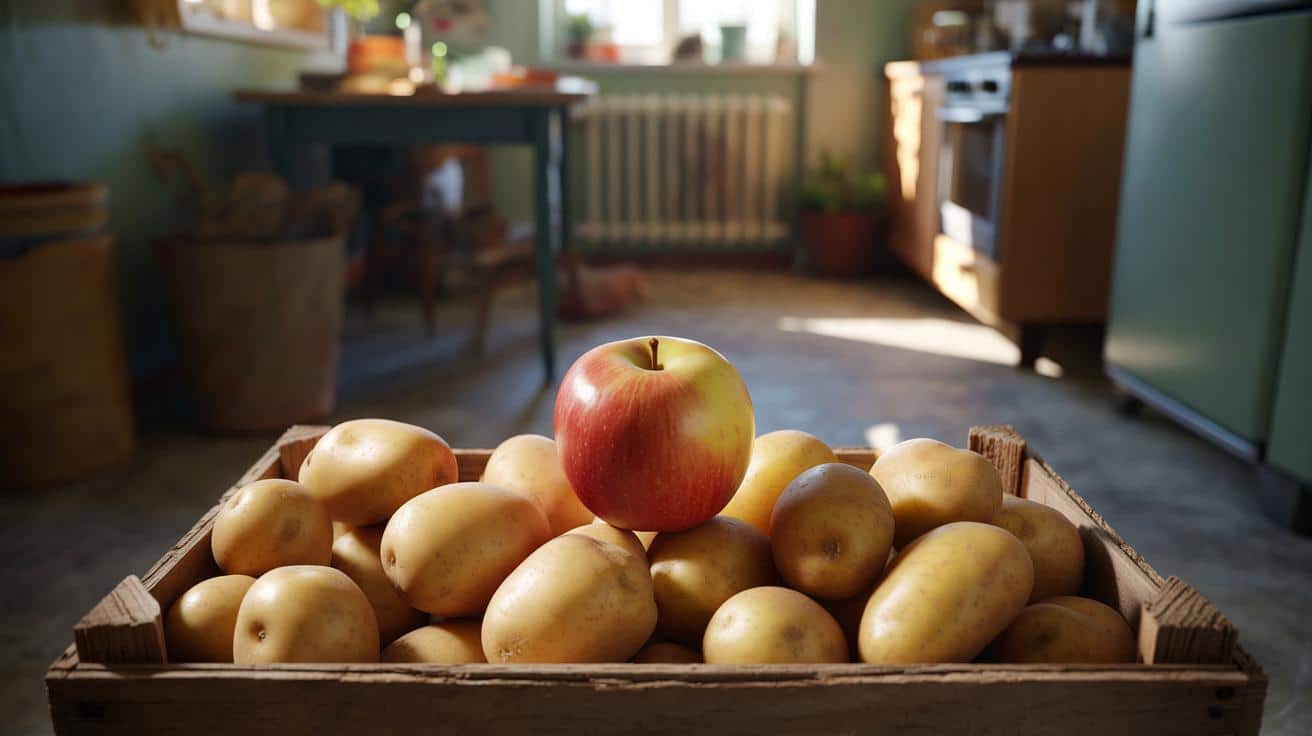 Jeśli twoje ziemniaki kiełkują zbyt szybko, spróbuj tej metody przechowywania z jednym owocem