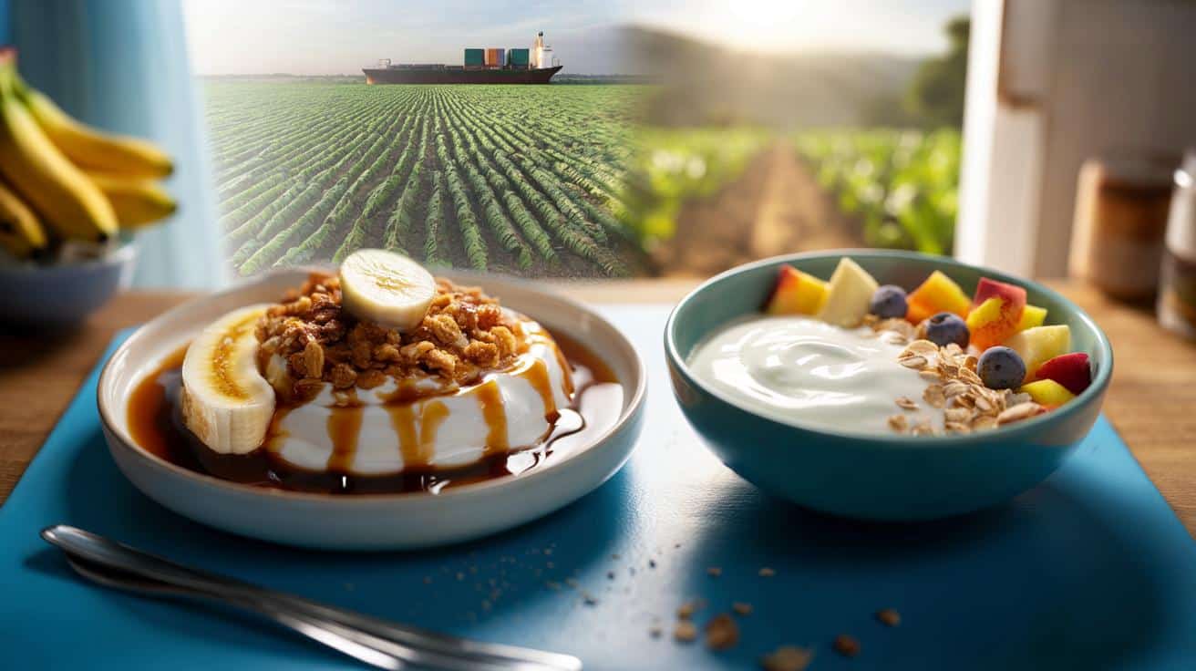 Jogurt typu greckiego z bananem na śniadanie? Dietetycy ostrzegają przed tym hitem