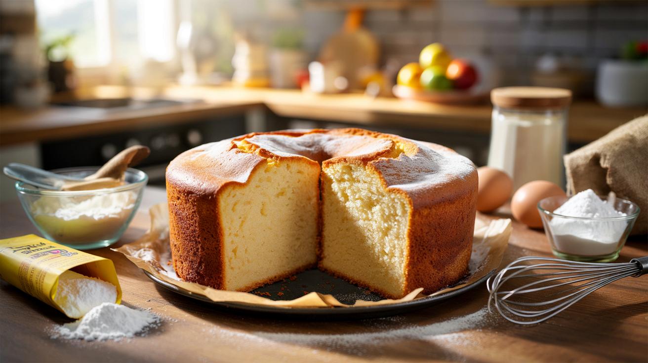 Jogurtowe ciasto jak z cukierni dzięki prostemu trikowi, który utrzymuje puszystość na dłużej