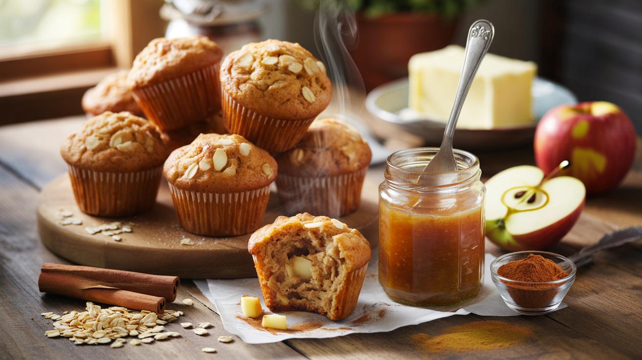 Już nie używam masła do muffinek: trik z szafki na ultra puszyste babeczki owsiano‑jabłkowe