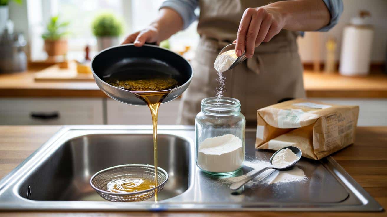 Już nigdy nie wlewam oleju do zlewu. Prosty trik z mąką ratuje rury