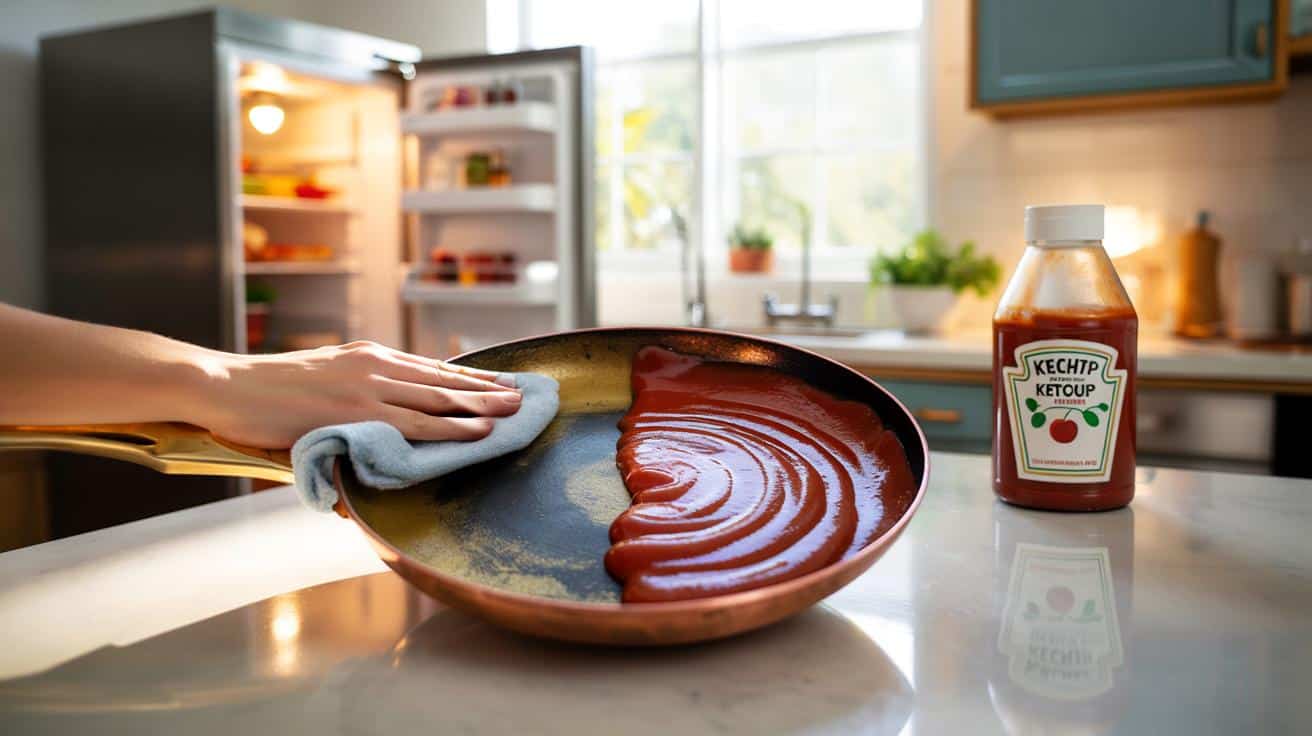 Ketchup zamiast chemii: trik z lodówki, który czyści metal w 15 minut