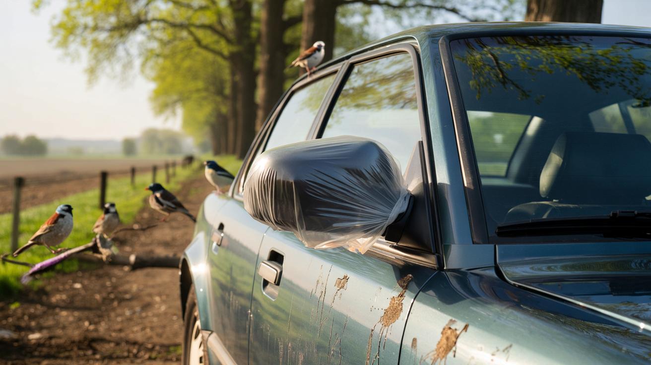 Dlaczego kierowcy zakładają foliowe woreczki na lusterka w autach?