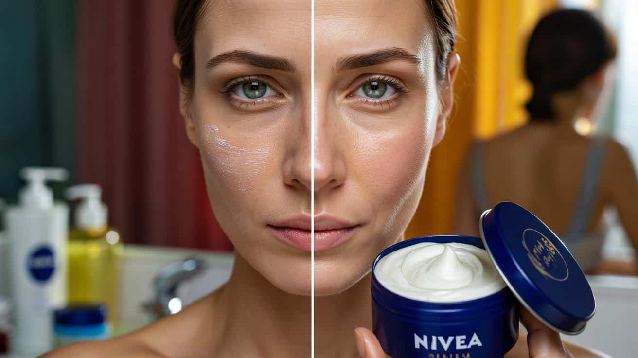 Klasyczna niebieska Nivea na pół twarzy przez tydzień: co się stało?