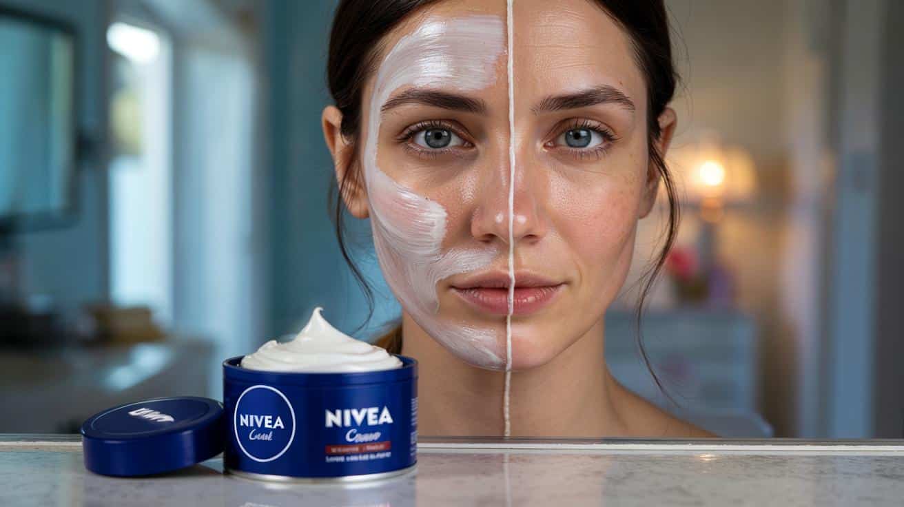 Klasyczna Nivea na pół twarzy przez tydzień. Efekt zaskakuje