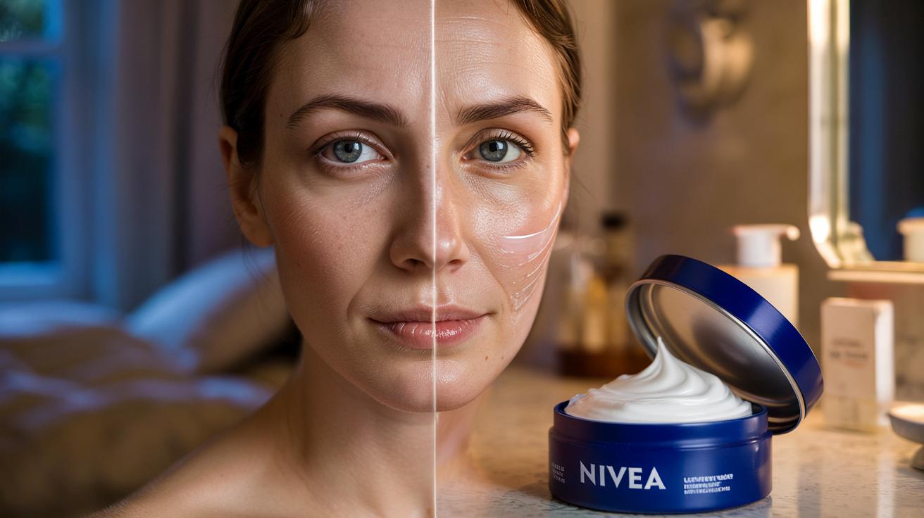 Klasyczna Nivea tylko na pół twarzy przez tydzień. Efekt zaskakuje