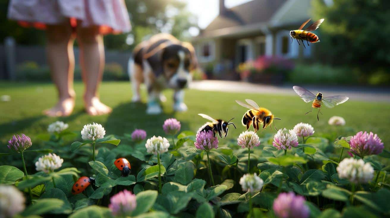 Koniczyna zamiast trawnika: jakie owady naprawdę przyciąga i czy to problem?